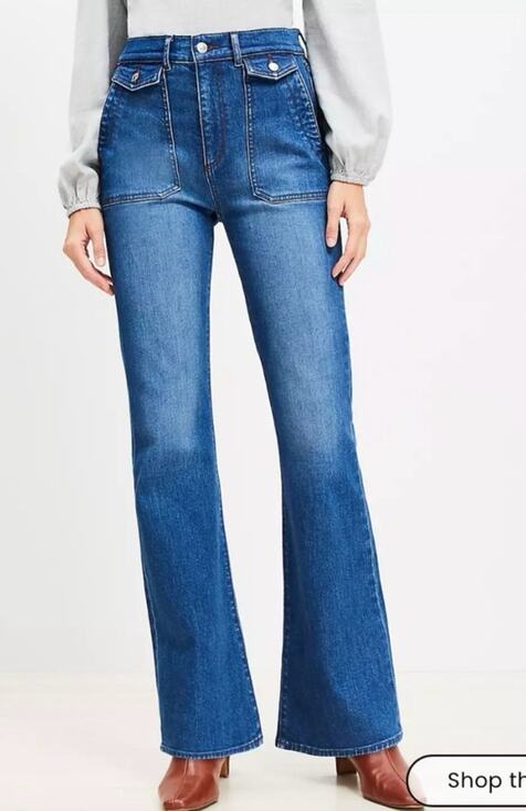 LOFT Denim - LOFT The Slim Flare High Rise Regular Stretch Jeans Denim 27 /4